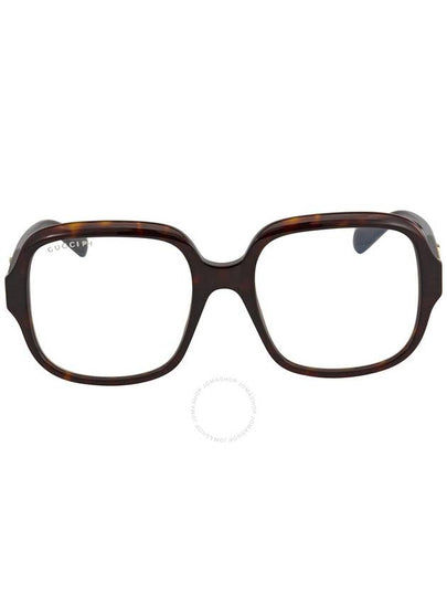 Square Discolored Lenses Acetate Sunglasses Havana - GUCCI - BALAAN 2