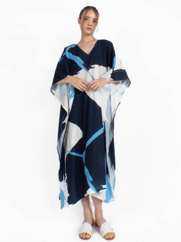 TWO WAY kaftan dress long navy - IMIRK - BALAAN 1