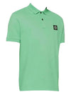 Pique Stretch Cotton Short Sleeve Polo Shirt Green - STONE ISLAND - BALAAN 4