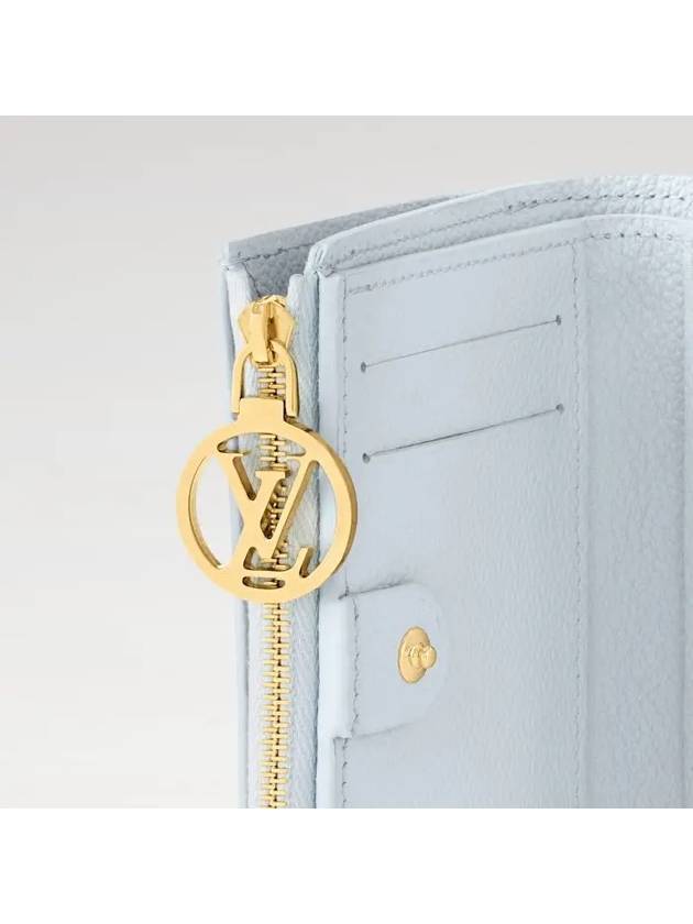 Lisa Monogram Leather Half Wallet Blue - LOUIS VUITTON - BALAAN 5