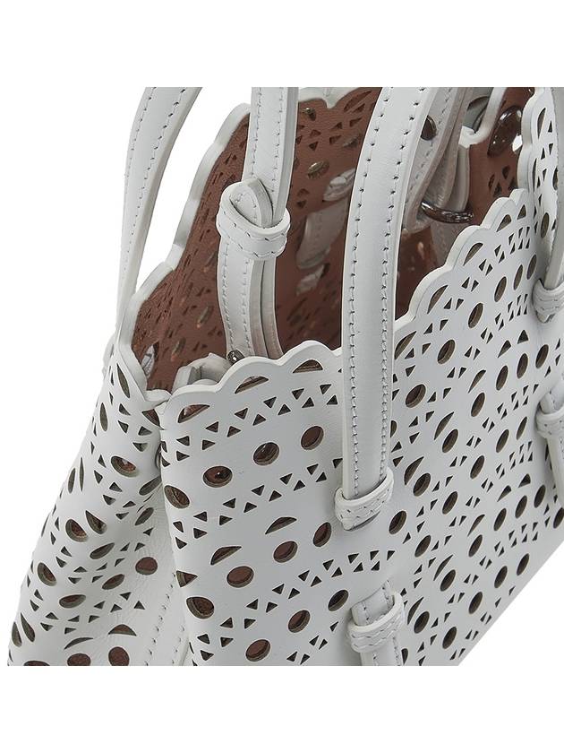 Mina 16 Vienne Wave Lux Calfskin Tote Bag White - ALAIA - BALAAN 9