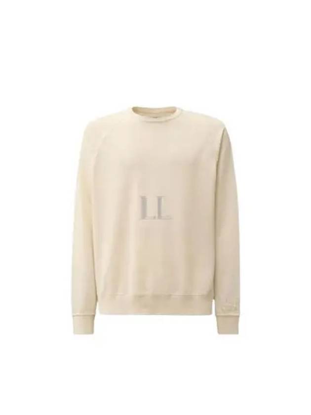 Light Fleece Logo Crew Neck Sweatshirt White - CP COMPANY - BALAAN 2