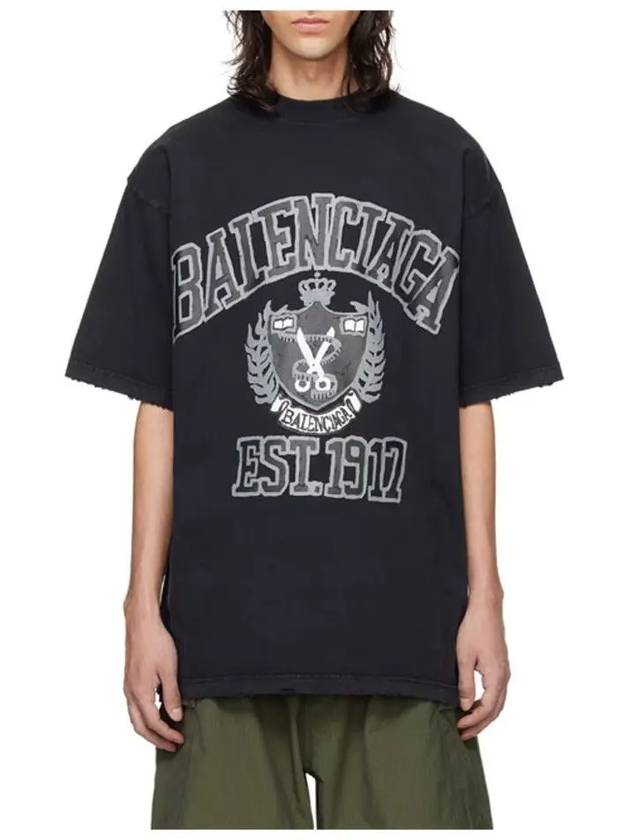 DIY College Medium Fit Short Sleeve T-Shirt Black - BALENCIAGA - BALAAN 3