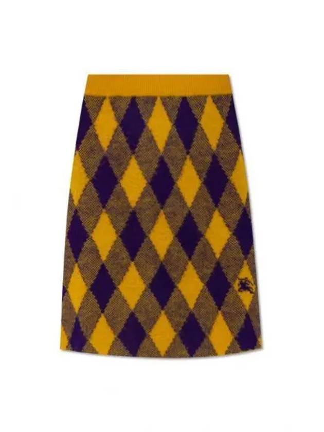 argyle check pattern knit skirt - BURBERRY - BALAAN 2