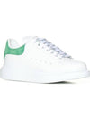 Women's Oversized Suede Tab Low Top Sneakers Green White - ALEXANDER MCQUEEN - BALAAN 5