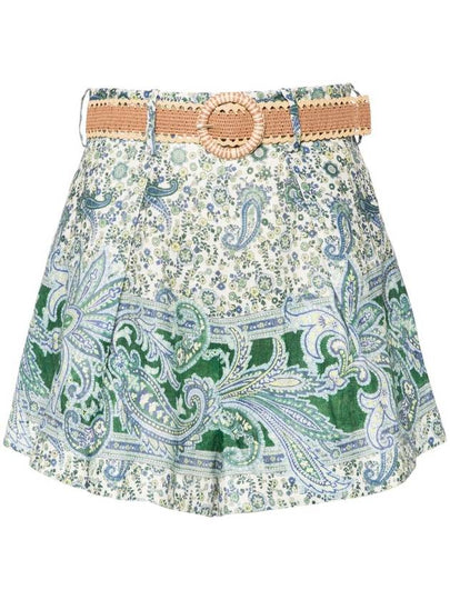 24FW short pants 7453ASS242 GRPA GREEN PAISLEY - ZIMMERMANN - BALAAN 2