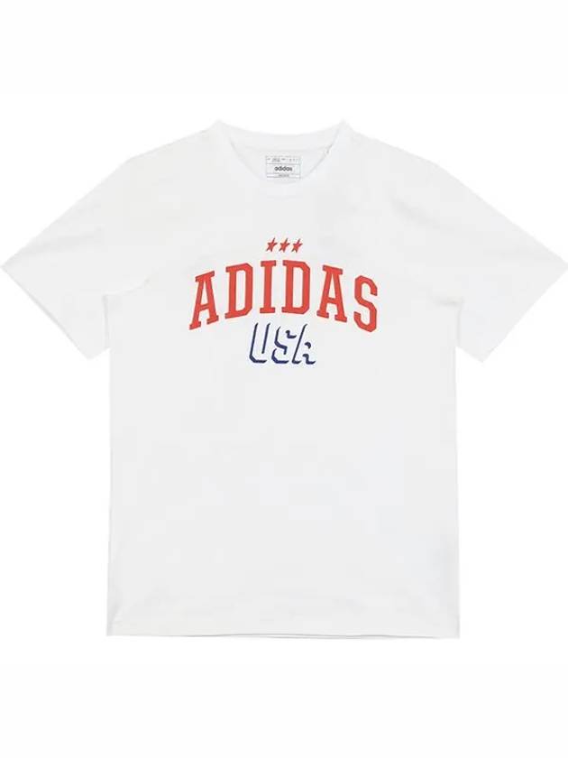 American USA Graphic Short Sleeve T-Shirt White - ADIDAS - BALAAN 3