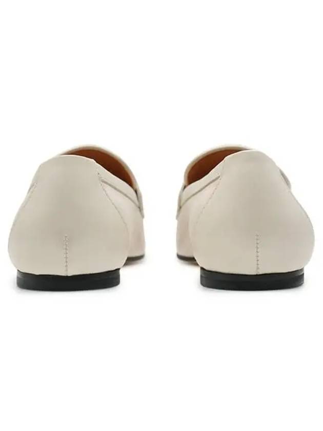 Tassel Embellished Leather Loafers White - TOD'S - BALAAN 4