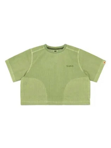 KODAK Apparel Trip Nature Tint Seersucker Dying Short Sleeve T Shirt Women KHAKI - KODO - BALAAN 1