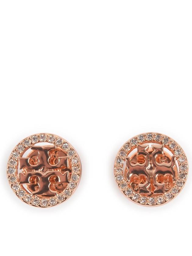 Miller Crystal Stud Earrings Rose Gold - TORY BURCH - BALAAN 2