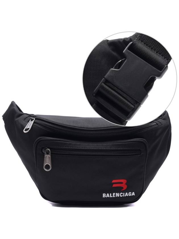 Explorer Logo Canvas Belt Bag Black - BALENCIAGA - BALAAN 3