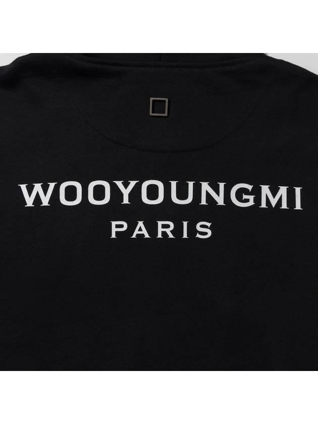 Back Logo  Zip-Up Hoodie Black - WOOYOUNGMI - BALAAN 5