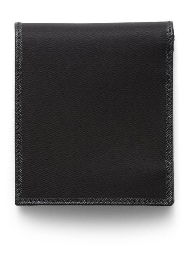 Triangle Logo Re-Nylon Half Wallet Black - PRADA - BALAAN 3