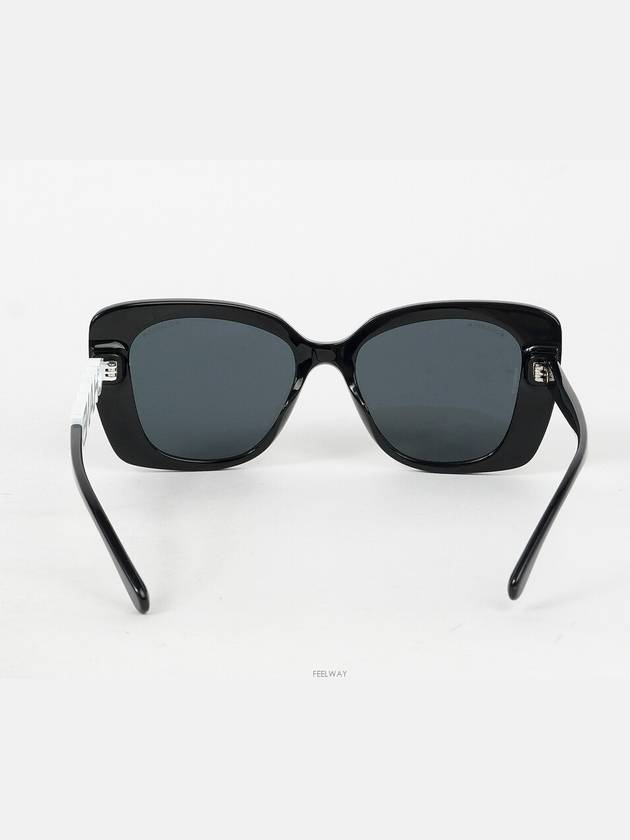 Crystal lettering sunglasses black 74455 - CHANEL - BALAAN 4