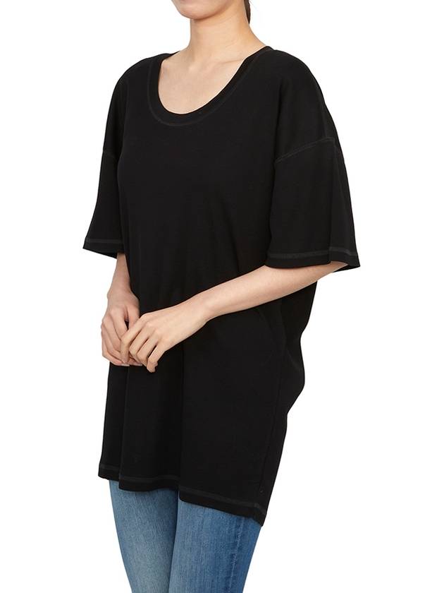 Black Lip Classic Tee TO1146 LJ1016 BK999 - LEMAIRE - BALAAN 5