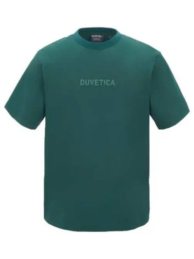 Trena Top Dark Mint Short Sleeve T Shirt Collar - DUVETICA - BALAAN 1