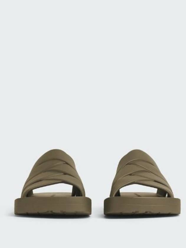 Flintston Intrecciato Matte Rubber Sandals Solid - BOTTEGA VENETA - BALAAN 4