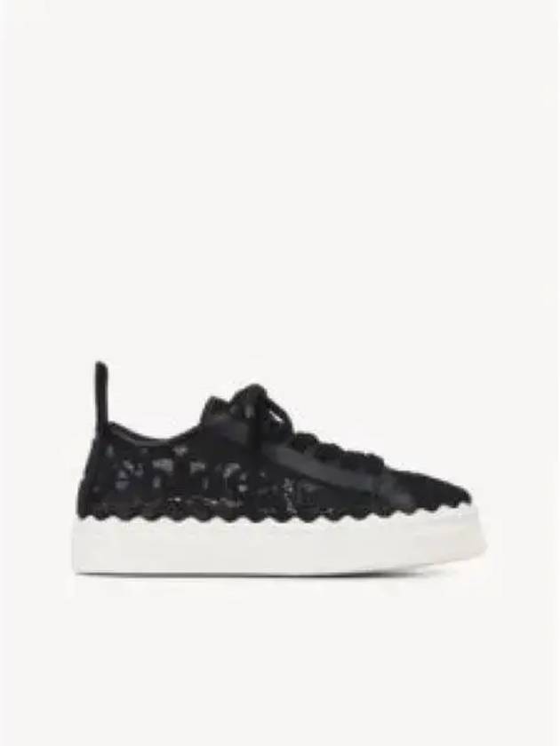 Lauren Lace Low Top Sneakers Black - CHLOE - BALAAN 2