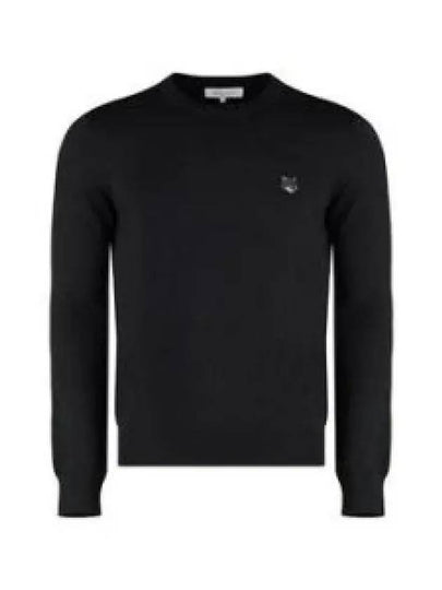 Bold Fox Head Wool Knit Top Black - MAISON KITSUNE - BALAAN 2