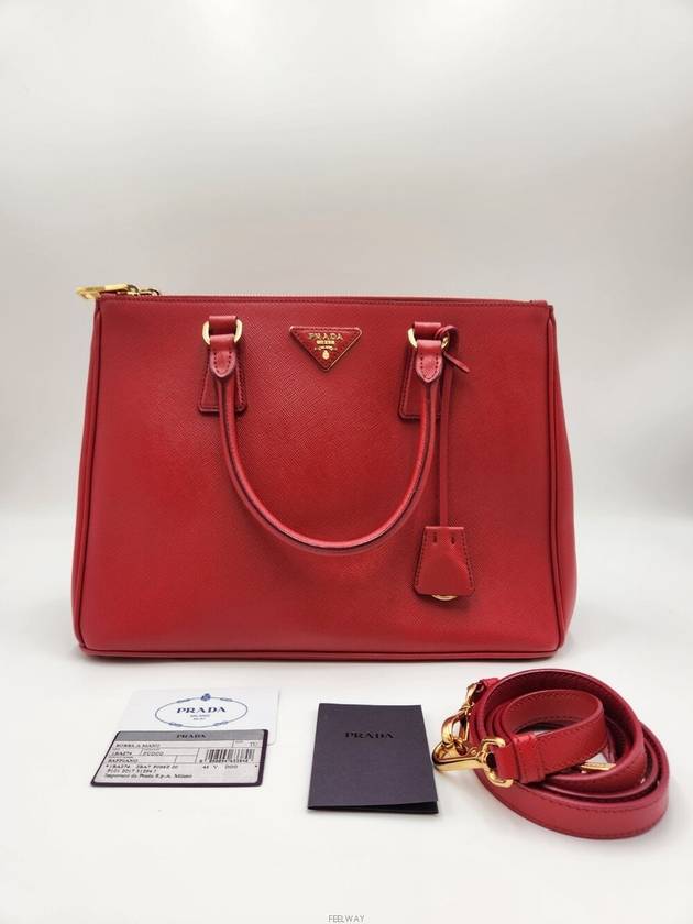 Daol Beomeo Branch Galleria Bag Saffiano Red 1BA274 Condition A - PRADA - BALAAN 9