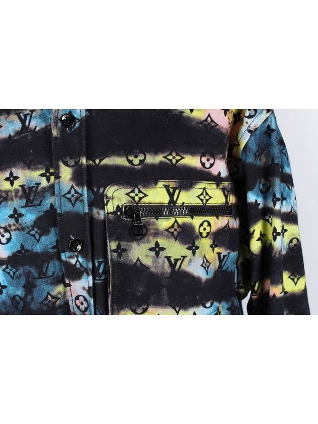 PRINTED MONOGRAM TIE DYE DENIM SHIRT XXL - LOUIS VUITTON - BALAAN 5