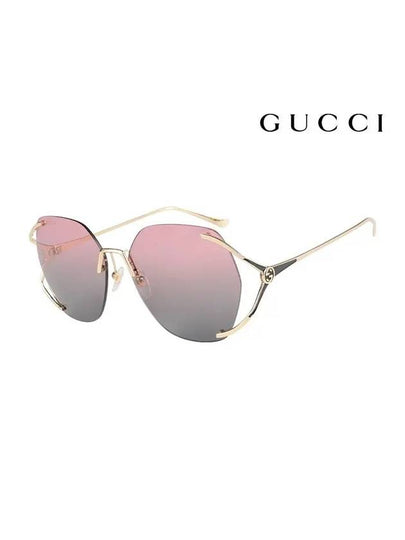 Eyewear Rimless Metal Sunglasses Pink - GUCCI - BALAAN 2