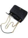 Goffre Leather Chain Shoulder Bag Black - PRADA - BALAAN 7