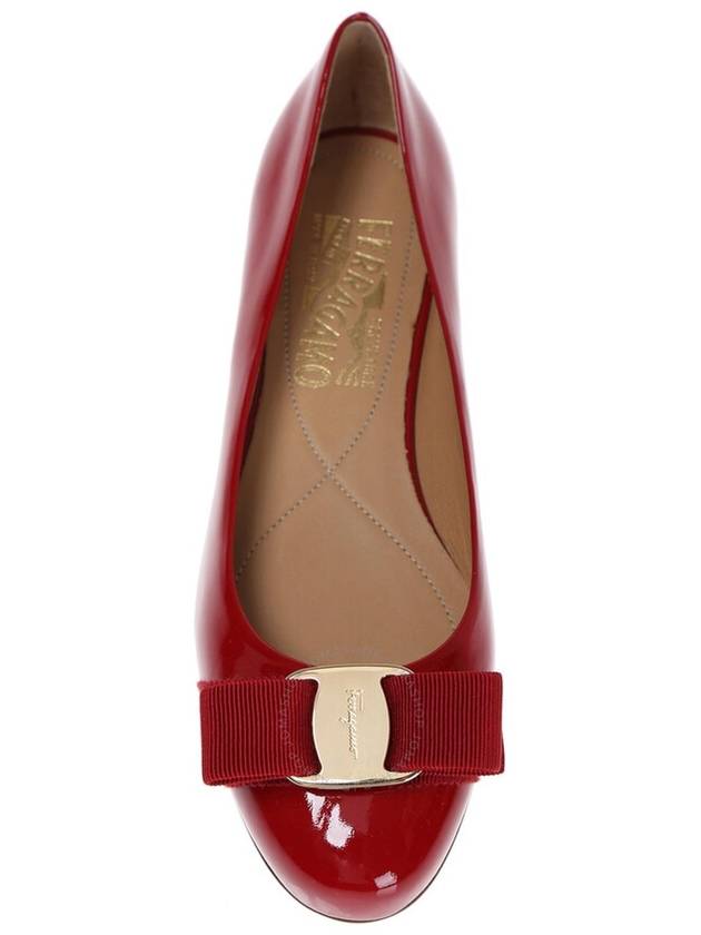 Women’s Varina Bellet Flats Red - SALVATORE FERRAGAMO - BALAAN 3