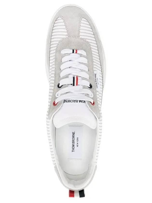 Tech Runner Panel Low Top Sneakers Grey - THOM BROWNE - BALAAN 6