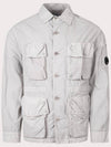 Flat Nylon Utility Over Long Sleeve Shirt Grey - CP COMPANY - BALAAN 2