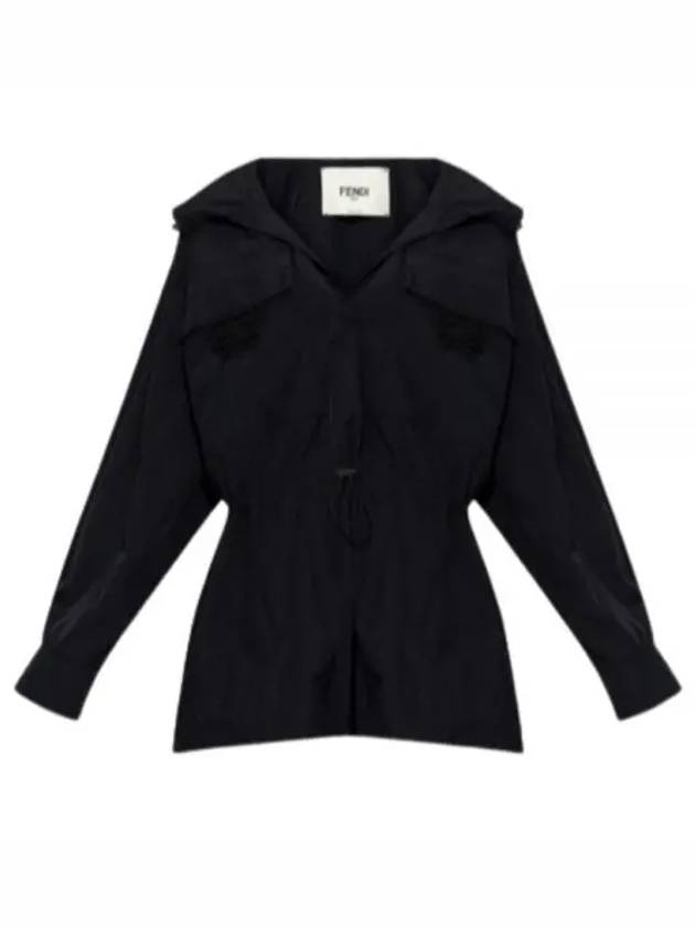 Women's Nylon Anorak Blouson Jacket Black - FENDI - BALAAN 2