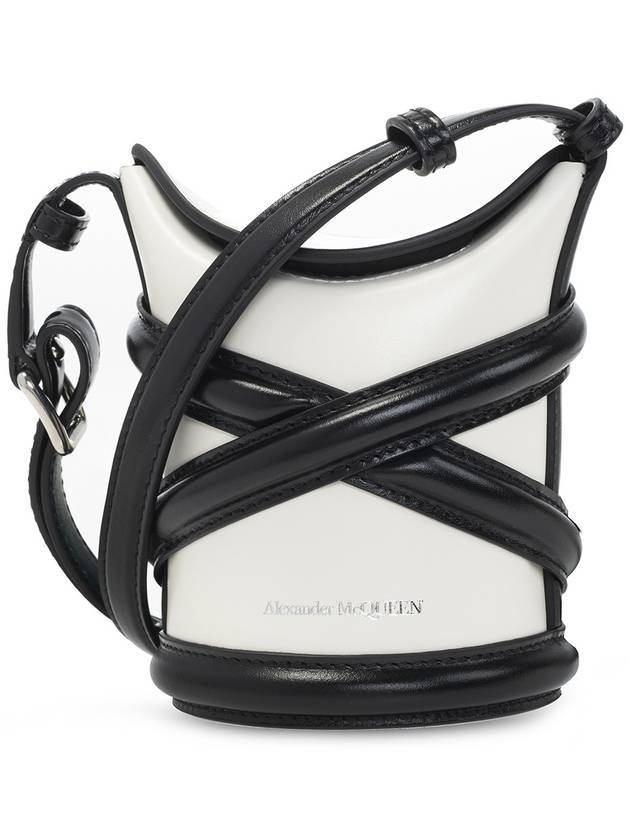 Curve Small Bucket Bag White - ALEXANDER MCQUEEN - BALAAN 1