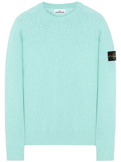 Men's Wappen Patch Crew Neck Knit Top Mint - STONE ISLAND - BALAAN 2