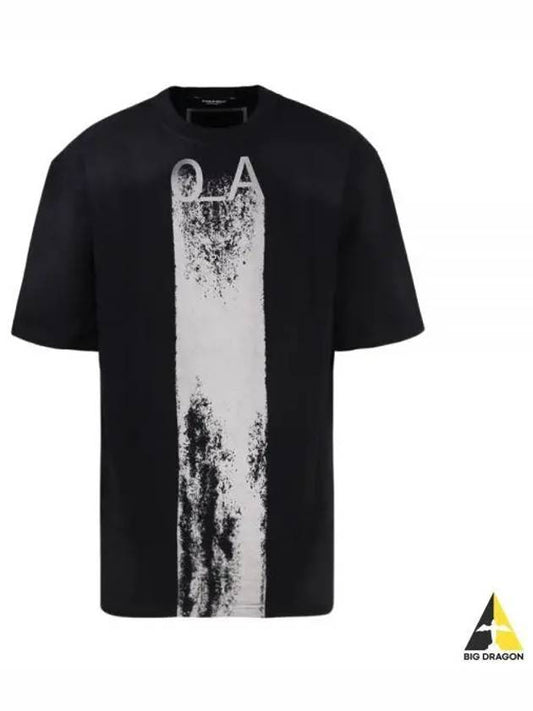 A COLD WALL Plaster Cotton Short Sleeve T Shirt Black ACWMTS093 - A-COLD-WALL - BALAAN 1