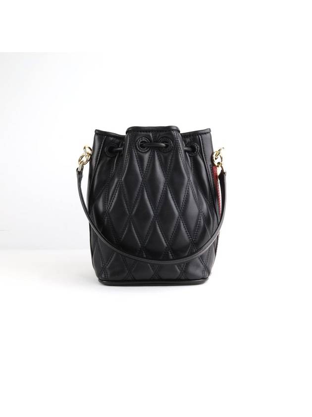 Donae Leather Bucket Bag Black - BALLY - BALAAN 3