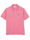 Men's Logo Classic Fit Cotton Short Sleeve Polo Shirt Pink - LACOSTE - BALAAN.