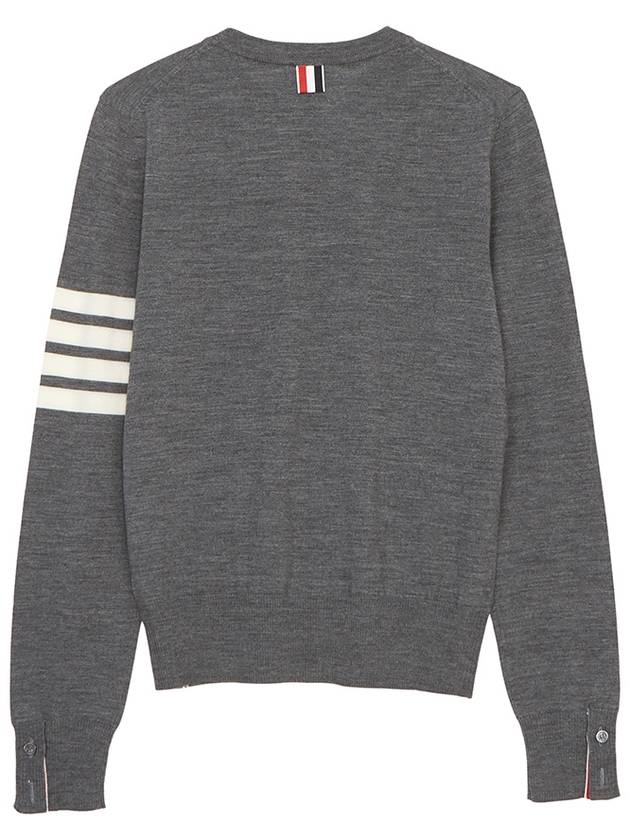 4-Bar Merino Jumper Wool Knit Top Grey - THOM BROWNE - BALAAN 3