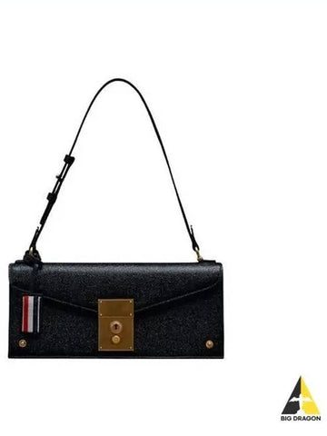 Women s Pebble Leather Baguette Shoulder Bag Black FAP414A 00198 - THOM BROWNE - BALAAN 1