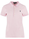 Women's Julie Embroidered Logo Short Sleeve Polo Shirt Pink - POLO RALPH LAUREN - BALAAN 1