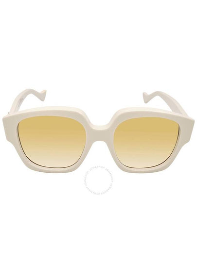 Eyewear Square Frame Sunglasses White Yellow - GUCCI - BALAAN 2