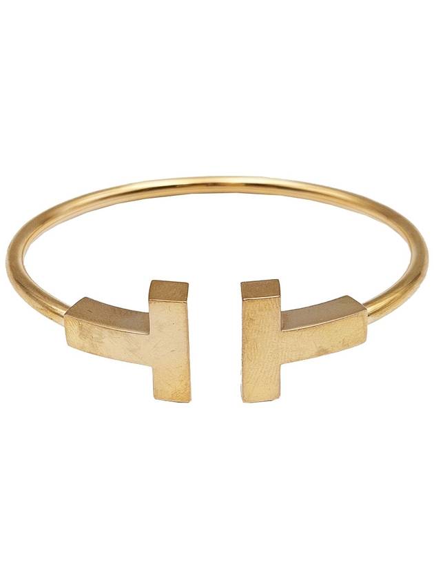 Tiffany Co 18K Gold T Wide Wire Bracelet - TIFFANY & CO. - BALAAN 5