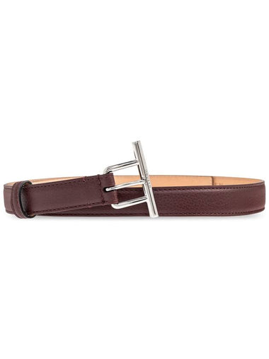 Alexander McQueen Leather Belt, Women's, Burgundy - ALEXANDER MCQUEEN - BALAAN 1