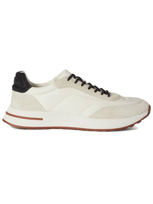 Weekend Work Sneakers Calfskin Suede Ivory - LORO PIANA - BALAAN 1