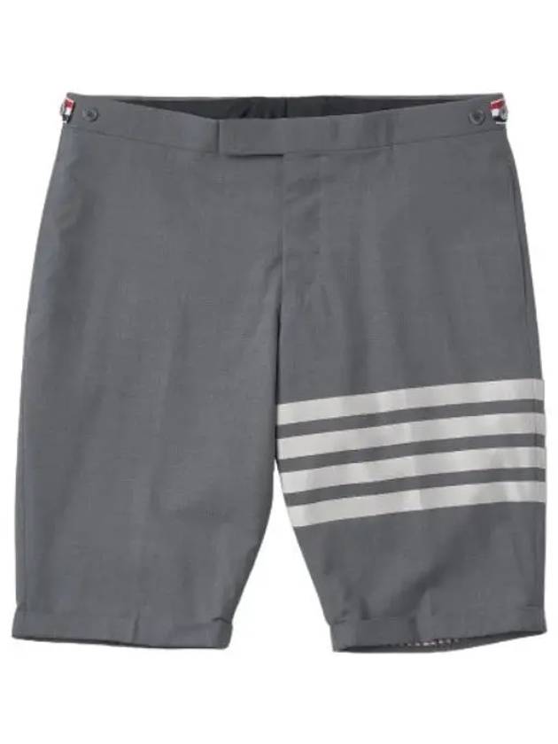 Plain Weave Suiting Diagonal Shorts Pants Medium Gray - THOM BROWNE - BALAAN 1