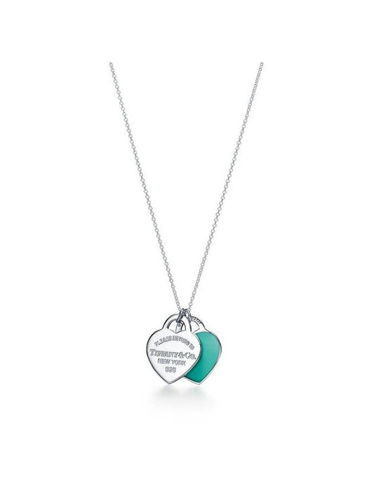 Double Heart Pendant Necklace Silver - TIFFANY & CO. - BALAAN 1