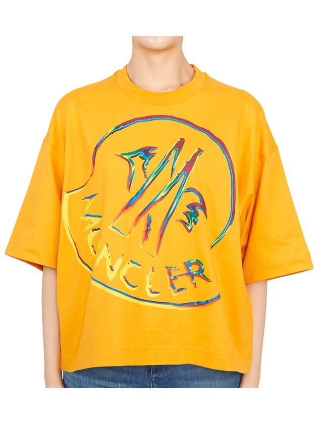 logo short sleeve t-shirt yellow - MONCLER - BALAAN 2