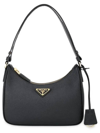 Re-Edition Saffiano Leather Mini Bag Black - PRADA - BALAAN 2