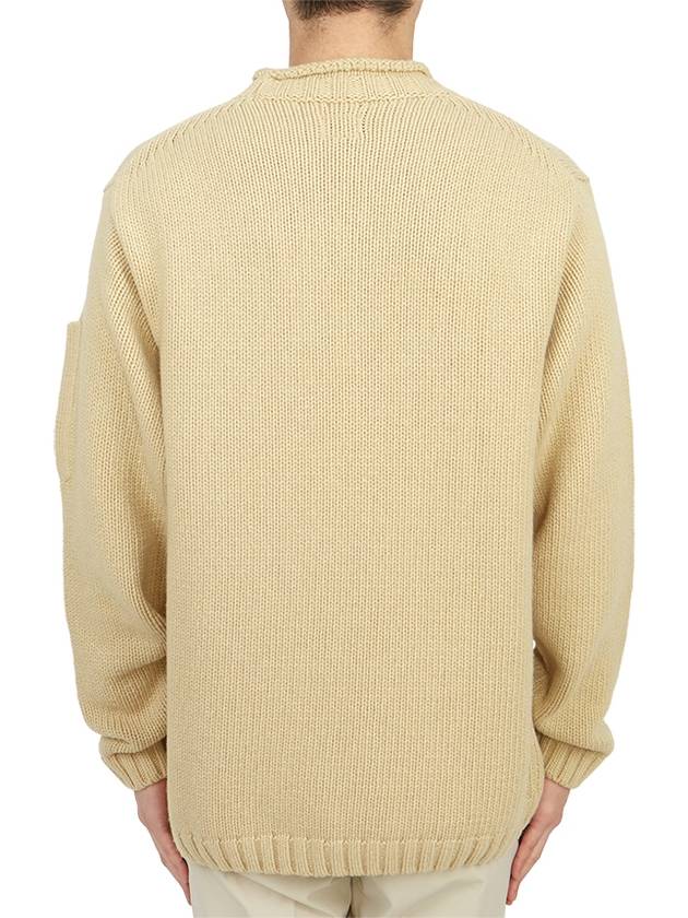 Men's Lambswool Lens Knit Top Beige - CP COMPANY - BALAAN 5