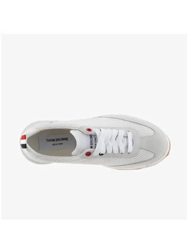 Thom Women Browne Nylon Tech Runner Low Top Sneakers Grey White - THOM BROWNE - BALAAN 4