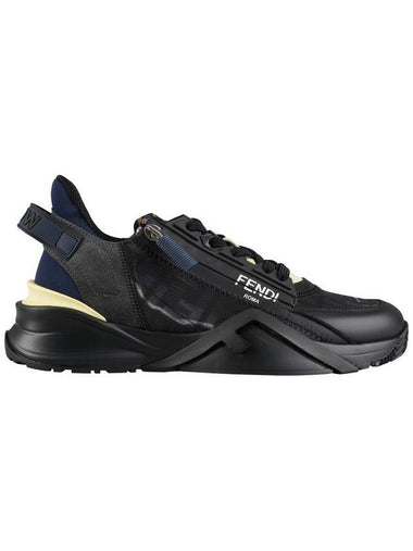 Flow Low Top Sneakers Black - FENDI - BALAAN 1